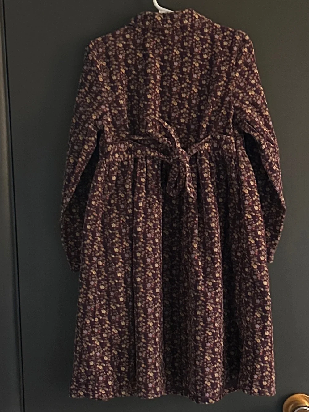 VTG Gymboree Purple Floral Corduroy Dress Size 7